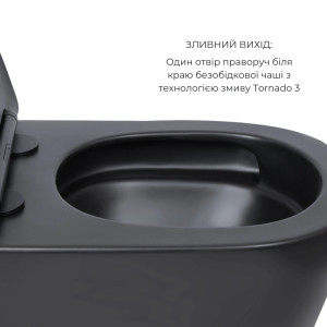 Комплект Qtap Scorpio Matt Black 2 в 1: унітаз підвісний Ultra Quiet QT14332380AMB + біде підвісне QT1455053FMB