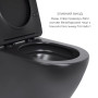 Комплект Qtap Robin Matt Black 2 в 1: унітаз підвісний  Ultra Quiet QT13332381АSMB + біде підвісне QT1355046FMB