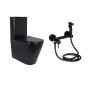 Комплект 2 в 1: унитаз напольный Qtap Scorpio Matt Black QT14226088AMB + набор гигиенического душа Lidz Aria Black LDARI110BLA43394