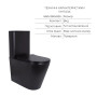 Комплект 2 в 1: унитаз напольный Qtap Scorpio Matt Black QT14226088AMB + набор гигиенического душа Lidz Aria Black LDARI110BLA43394