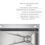 Комплект Lidz Handmade H7545 Мойка для кухни интегрированная Decor Honeycomb LDH7545DEC48372 + Lidz (BLA) Измельчитель для кухонной мойки