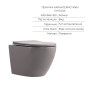Комплект Qtap Robin Stone grey 3 в 1: підвісний унітаз Ultra Quiet + біде підвісне + раковина накладна QTROBSG49158
