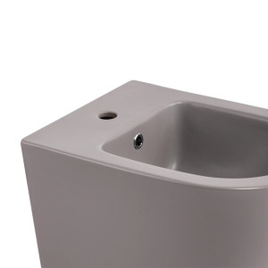 Комплект Qtap Robin Stone grey 3 в 1: підвісний унітаз Ultra Quiet + біде підвісне + раковина накладна QTROBSG49158