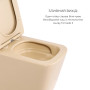 Комплект Qtap Tern Beige 3 в 1: підвісний унітаз Ultra Quiet + біде підвісне + раковина накладна QTTERSB49163