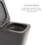 Комплект Qtap Tern Anthracite 3 в 1: підвісний унітаз Ultra Quiet + біде підвісне + раковина накладна QTROBAN49157