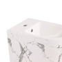 Комплект Qtap Robin Marble 3 в 1: унитаз подвесной Ultra Quiet + биде подвесное + раковина накладная QTROBMR49160