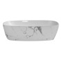 Комплект Qtap Robin Marble 3 в 1: унитаз подвесной Ultra Quiet + биде подвесное + раковина накладная QTROBMR49160
