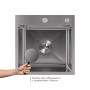 Акционный набор Lidz: мойка Handmade H4545 Decor 2,5/0,5 мм + K01G Корзина для кухонной мойки