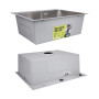 Акционный набор Lidz: мойка H6050H интегрированная Decor Honeycomb 2,5/0,5 мм LDH6050DEC48370 + Смеситель Aria для кухни с гибким изливом (k35) Grey
