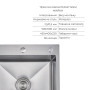 Акционный набор Lidz: мойка H5050H интегрированная Decor Honeycomb 2,5/0,5 мм LDH5050DEC48365 + Смеситель Aria для кухни с гибким изливом (k35) Grey