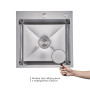 Акционный набор Lidz: мойка H5050H интегрированная Decor Honeycomb 2,5/0,5 мм LDH5050DEC48365 + Смеситель Aria для кухни с гибким изливом (k35) Grey
