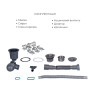 Акционный набор Lidz: мойка H7849R интегрированная крыло справа Brushed Steel 3,0/1,0 мм + Смеситель Aria для кухни с гибким изливом (k35) Grey