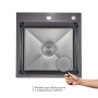 Акционный набор Lidz: мойка интегрированная Decor Black PVD Honeycomb 2,5/0,5 мм + Смеситель Aria для кухни с гибким изливом (k35) Black