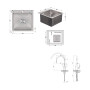 Акционный набор Lidz: мойка H5050 интегрированная Brushed Steel 3,0/1,0 мм + Смеситель Aria для кухни с гибким изливом (k35) Grey