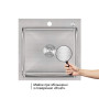 Акционный набор Lidz: мойка H5050 интегрированная Brushed Steel 3,0/1,0 мм + Смеситель Aria для кухни с гибким изливом (k35) Grey