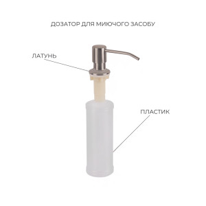 Акционный набор Lidz: мойка H5050 интегрированная Brushed Steel 3,0/1,0 мм + Смеситель Aria для кухни с гибким изливом (k35) Grey