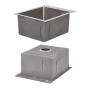 Акционный набор Lidz: мойка H4050 интегрированная Brushed Steel 3,0/1,0 мм + Смеситель Aria для кухни с гибким изливом (k35) Grey