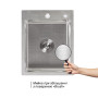 Акционный набор Lidz: мойка H4050 интегрированная Brushed Steel 3,0/1,0 мм + Смеситель Aria для кухни с гибким изливом (k35) Grey