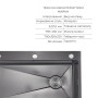 Акционный набор Lidz: мойка интегрированная Decor Black PVD Honeycomb 3,0/1,0 мм  + Смеситель Aria для кухни с гибким изливом (k35) Black