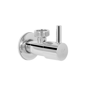 Кран угловой Thermo Alliance Standart  (палочка) 1/2"Нх3/4"Н, нерж, хром, керам. букса TAS349W1520