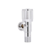 Кран угловой Thermo Alliance Standart (круг) 1/2"Нх3/4"Н, нерж, хром, керам. букса TAS351W1520