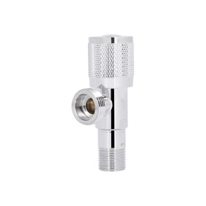 Кран угловой Thermo Alliance Standart (круг) 1/2"Нх3/4"Н, нерж, хром, керам. букса TAS351W1520