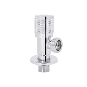 Кран угловой Thermo Alliance Standart (круг) 1/2"Нх3/4"Н, нерж, хром, керам. букса TAS351W1520