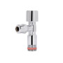 Кран угловой Thermo Alliance Forte вентельный 1/2"Нх3/8"Н с переходником M10, хром TAF341W159