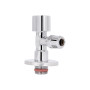 Кран угловой Thermo Alliance Forte вентельный 1/2"Нх3/8"Н с переходником M10, хром TAF341W159