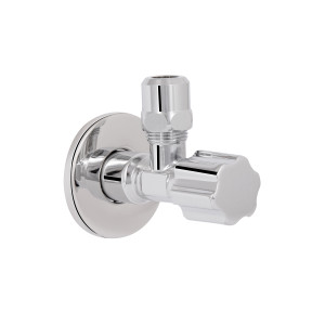 Кран угловой Thermo Alliance Forte вентельный 1/2"Нх3/8"Н с переходником M10, хром TAF341W159