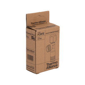 Кран угловой Thermo Alliance Forte вентельный 1/2"НН, хром TAF341W1515