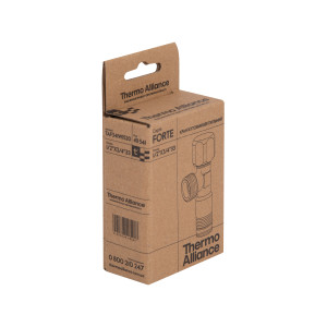 Кран угловой Thermo Alliance Forte вентельный 1/2"Н×3/4"Н, хром TAF341W1520