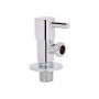 Кран угловой Thermo Alliance Standart (палочка) 1/2"ЗЗ, нерж, хром, керам. букса TAS349W1515