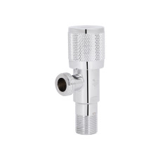 Кран угловой Thermo Alliance Standart (круг) 1/2"НН, нерж, хром, керам. букса TAS351W1515