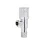 Кран угловой Thermo Alliance Standart (круг) 1/2"НН, нерж, хром, керам. букса TAS351W1515