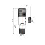 Кран угловой Thermo Alliance Standart (круг) 1/2"НН, нерж, хром, керам. букса TAS351W1515