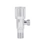 Кран угловой Thermo Alliance Standart (круг) 1/2"НН, нерж, хром, керам. букса TAS351W1515