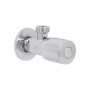 Кран угловой Thermo Alliance Standart (круг) 1/2"НН, нерж, хром, керам. букса TAS351W1515