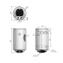 Электрический водонагреватель Thermo Alliance Spectra 200 л вертикальный, сухой керамический ТЭН 2,0 кВт,  d 586 мм