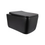 Унитаз подвесной Qtap Gemini Ultra Quiet 485×340×350 мм, Matt Black, с сиденьем Slim Duroplast / Soft-close / Quick Release QTGEM28BLM50505