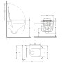 Унитаз подвесной Qtap Gemini Ultra Quiet 485×340×350 мм, Matt Black, с сиденьем Slim Duroplast / Soft-close / Quick Release QTGEM28BLM50505