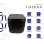 Унитаз подвесной Qtap Gemini Ultra Quiet 485×340×350 мм, Matt Black, с сиденьем Slim Duroplast / Soft-close / Quick Release QTGEM28BLM50505