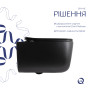 Унитаз подвесной Qtap Gemini Ultra Quiet 485×340×350 мм, Matt Black, с сиденьем Slim Duroplast / Soft-close / Quick Release QTGEM28BLM50505