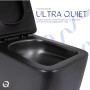 Унитаз подвесной Qtap Gemini Ultra Quiet 485×340×350 мм, Matt Black, с сиденьем Slim Duroplast / Soft-close / Quick Release QTGEM28BLM50505