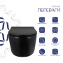 Унитаз подвесной Qtap Taurus Ultra Quiet 515×360×350 мм, Matt Black, с сиденьем Slim Duroplast / Soft-close / Quick Release QTTAU28BLM50504