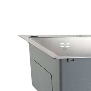 Мойка для кухни интегрированная Lidz Handmade Max 500 H7849R Brushed Steel, 3,0/1,0 мм, крыло справа, увеличенная чаша LDH7849RBRU49464