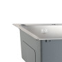 Мойка для кухни интегрированная Lidz Handmade Max 500 H7849R Brushed Steel, 3,0/1,0 мм, крыло справа, увеличенная чаша LDH7849RBRU49464