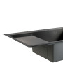 Мойка для кухни интегрированная Lidz Handmade Max 500 H7849BL Brushed Black PVD, 3,0/1,0 мм, крыло слева, увеличенная чаша LDH7849ВLBRUBLM49465