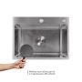 Мойка для кухни интегрированная Lidz Handmade H5843 Brushed Steel 3,0/1,0 мм LDH5843BRU49442