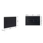 Клавиша смыва Qtap Standard 152x236x28 мм, Matt Black, линейная QTSTD164BLM49473